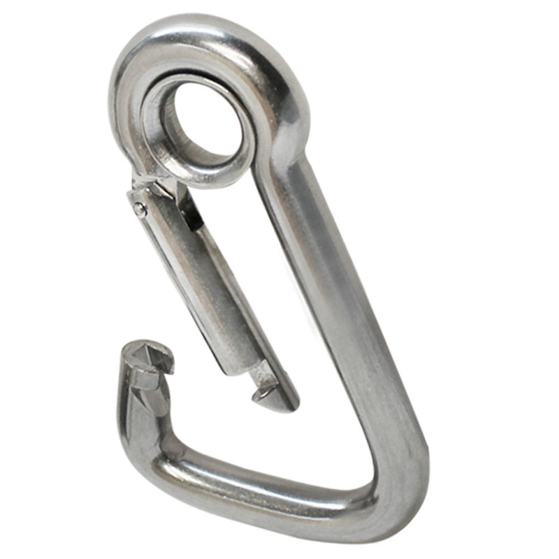 1/4'' Marine Boat Stainless Steel Carabiner Snap Hook w/ Eyelet Insert Boating