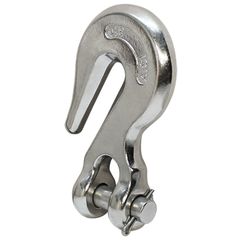 3/8'' Marine Boat Stainless Steel 316 Clevis Grab Hook Towing Shackle 2,500 lbs