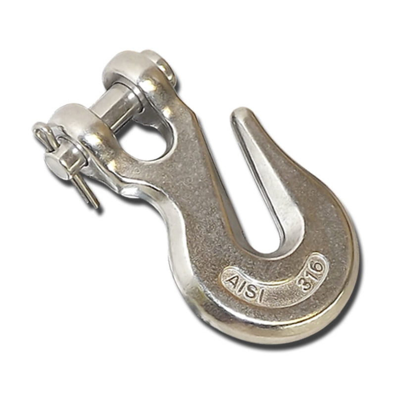 1/4'' Marine Boat Stainless Steel 316 Clevis Grab Hook Towing Shackle 1,600 lbs