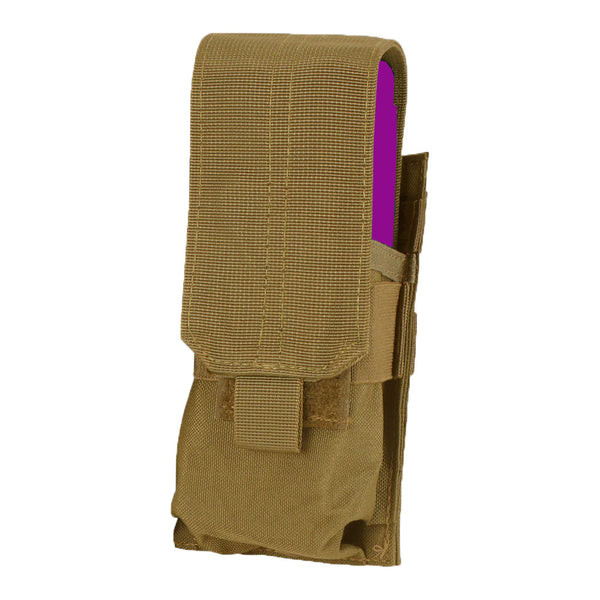 Condor Tactical MOLLE PALS Modular Closed Top Single Magazine Mag Pouch - Coyote