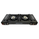 Electric Auto Ignition Butane Stainless Steel Portable Double Burner Stove