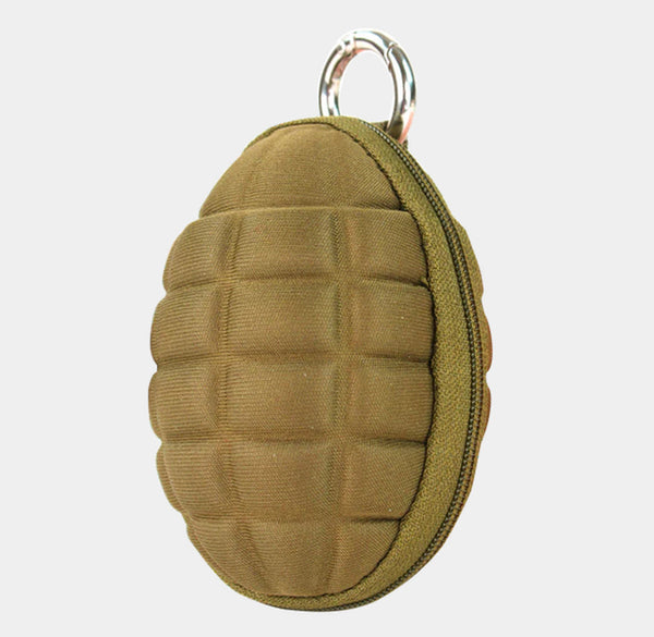 Condor Grenade Zippered Keychain Coin Pocket Pouch Key Chain Pouch Carrier-COYOTE