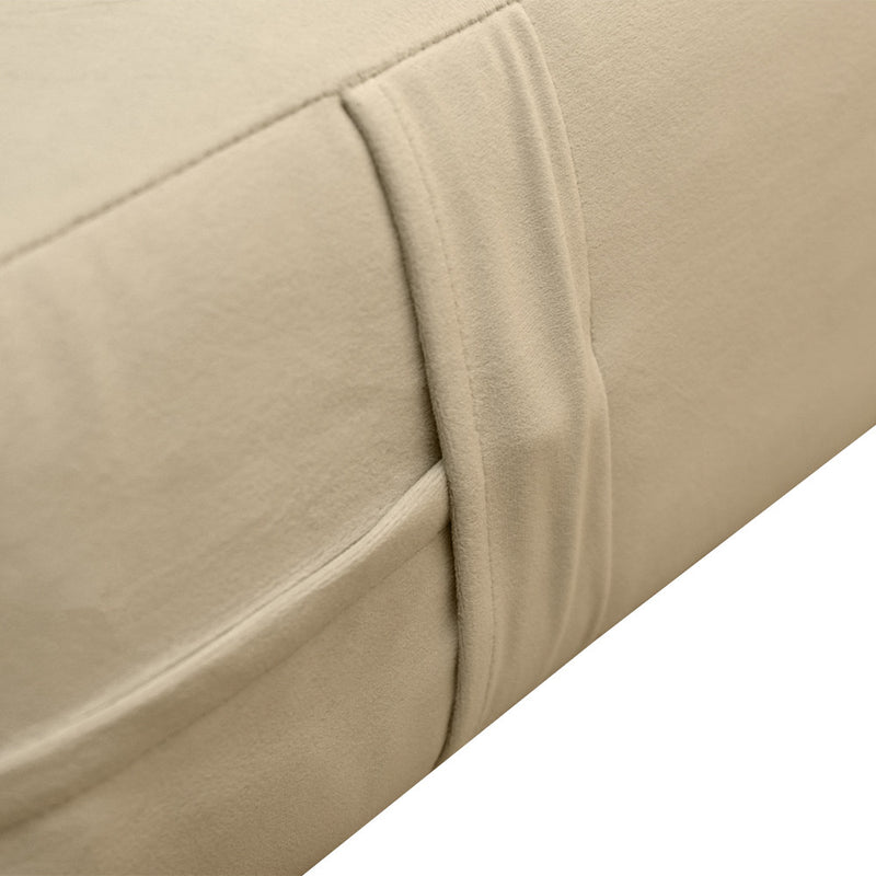 Knife Edge 6" Twin Size 75x39x6 Velvet Indoor Daybed Mattress Fitted Sheet |COVER ONLY| - AD304