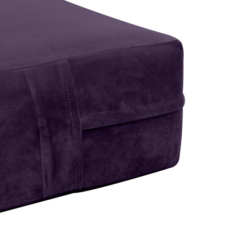 Knife Edge 6" Twin Size 75x39x6 Velvet Indoor Daybed Mattress Fitted Sheet |COVER ONLY| - AD339