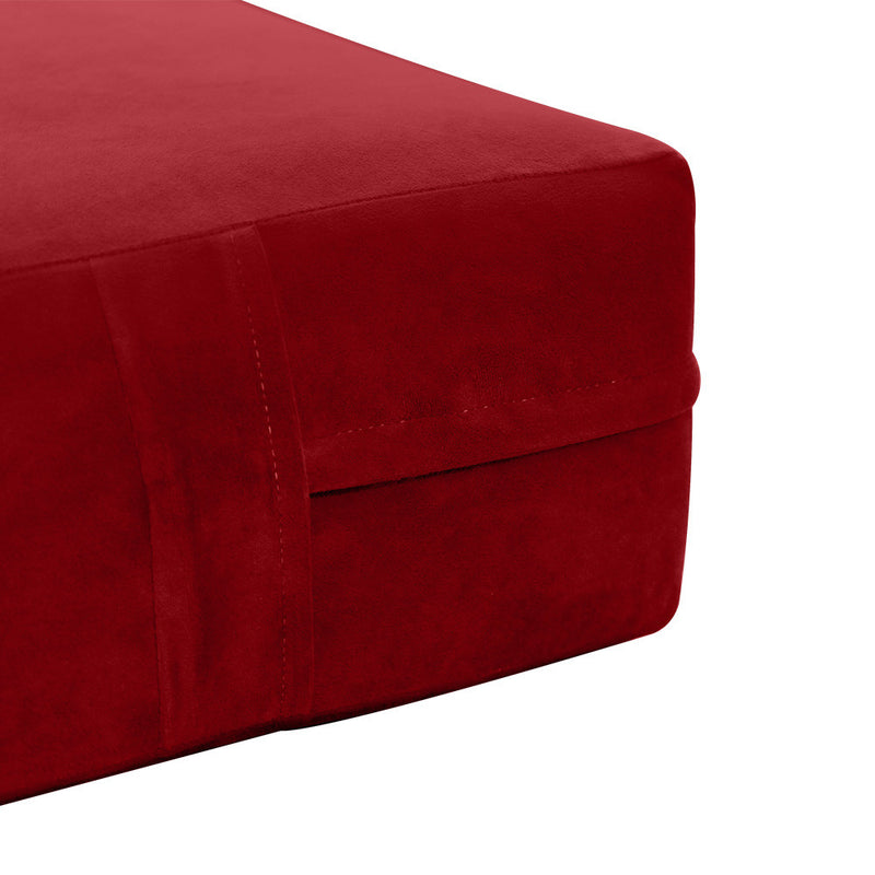 Knife Edge 6" Twin Size 75x39x6 Velvet Indoor Daybed Mattress Fitted Sheet |COVER ONLY| - AD369