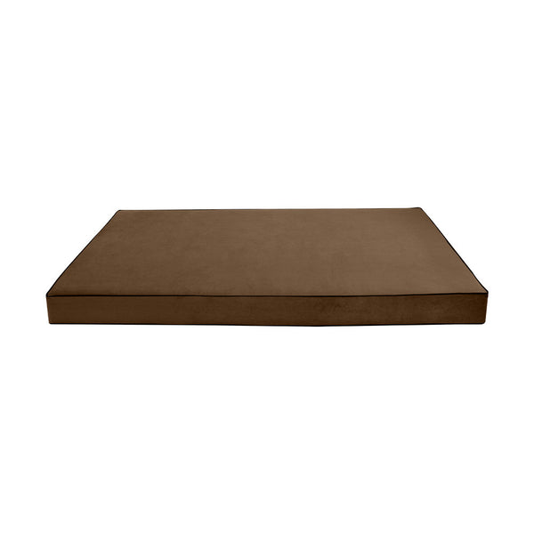Contrast Pipe 6" Full Size 75x54x6 Velvet Indoor Daybed Mattress Fitted Sheet |COVER ONLY|-AD308
