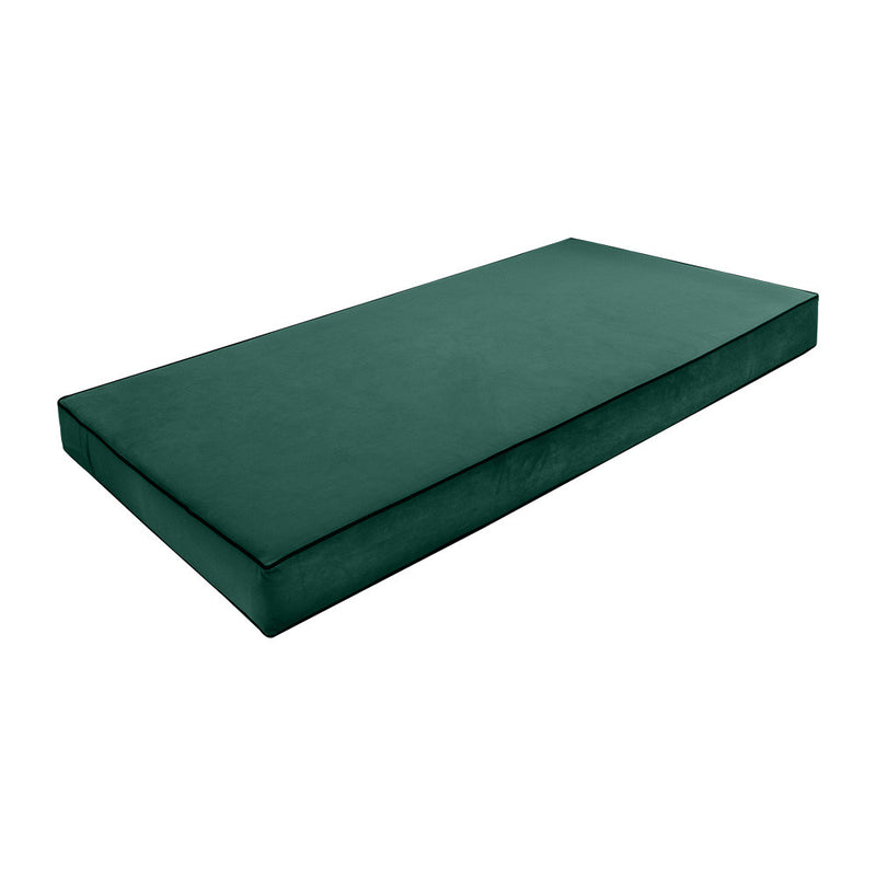 Contrast Pipe 6" Twin Size 75x39x6 Velvet Indoor Daybed Mattress Fitted Sheet |COVER ONLY|-AD317