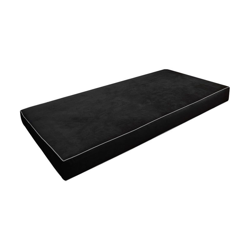 Contrast Pipe 6" Twin Size 75x39x6 Velvet Indoor Daybed Mattress Fitted Sheet |COVER ONLY|-AD350