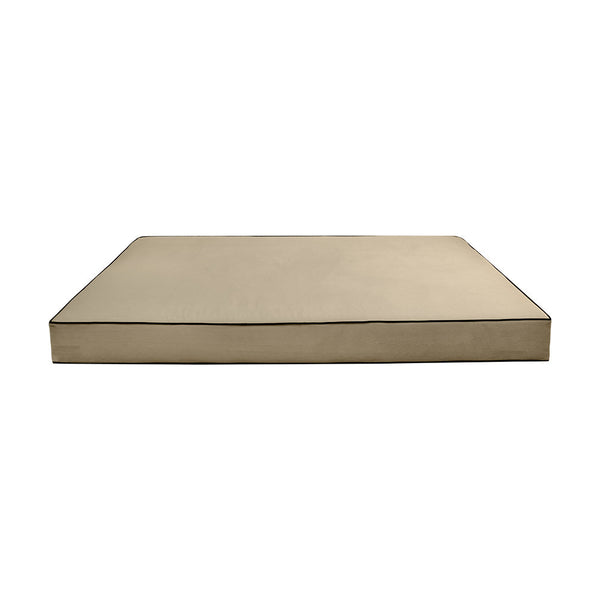 Contrast Pipe 6" Twin-XL 80x39x6 Velvet Indoor Daybed Mattress |COVER ONLY|-AD304