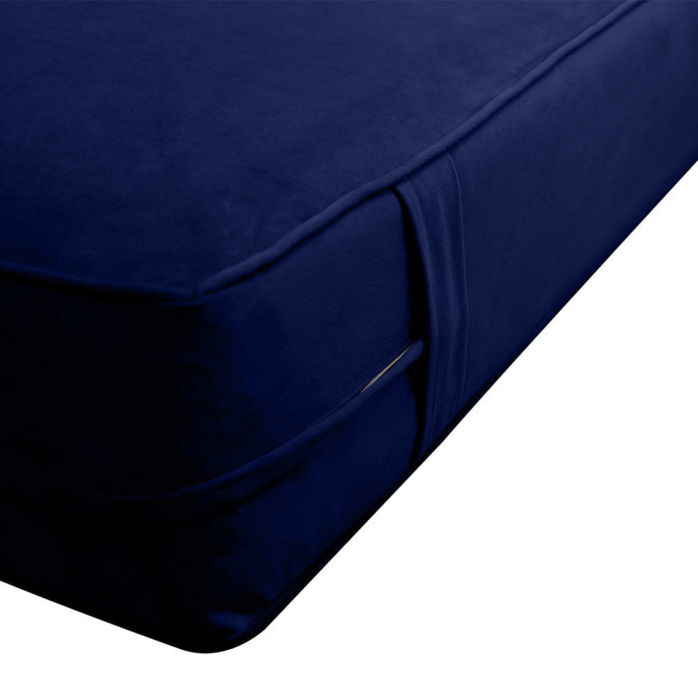 Same Pipe 6" Twin-XL 80x39x6 Velvet Indoor Daybed Mattress |COVER ONLY| -AD373