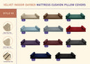STYLE V5 - Velvet Indoor Daybed Mattress Bolster Pillow |COVERS ONLY|