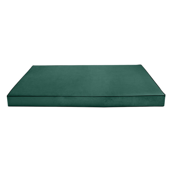 Contrast Pipe 6" Full Size 75x54x6 Velvet Indoor Daybed Mattress Fitted Sheet |COVER ONLY|-AD317