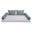 STYLE V1 Twin Velvet Knife Edge Indoor Daybed Bolster Pillow |COVER ONLY| AD347