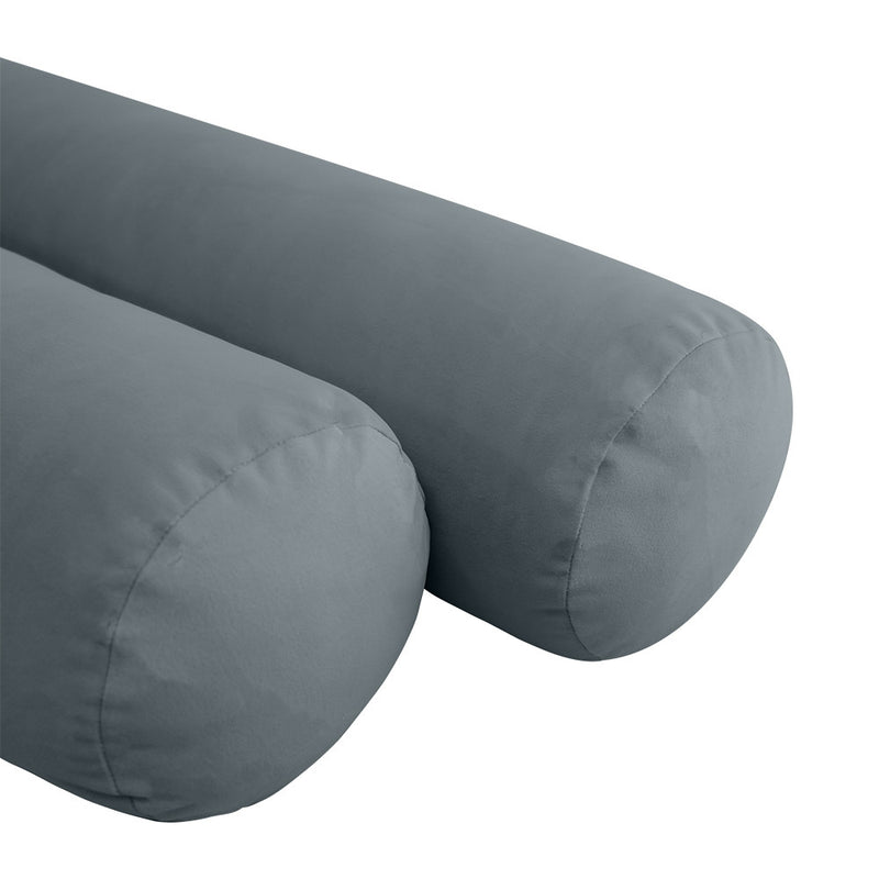 STYLE V1 Twin Velvet Knife Edge Indoor Daybed Bolster Pillow |COVER ONLY| AD347