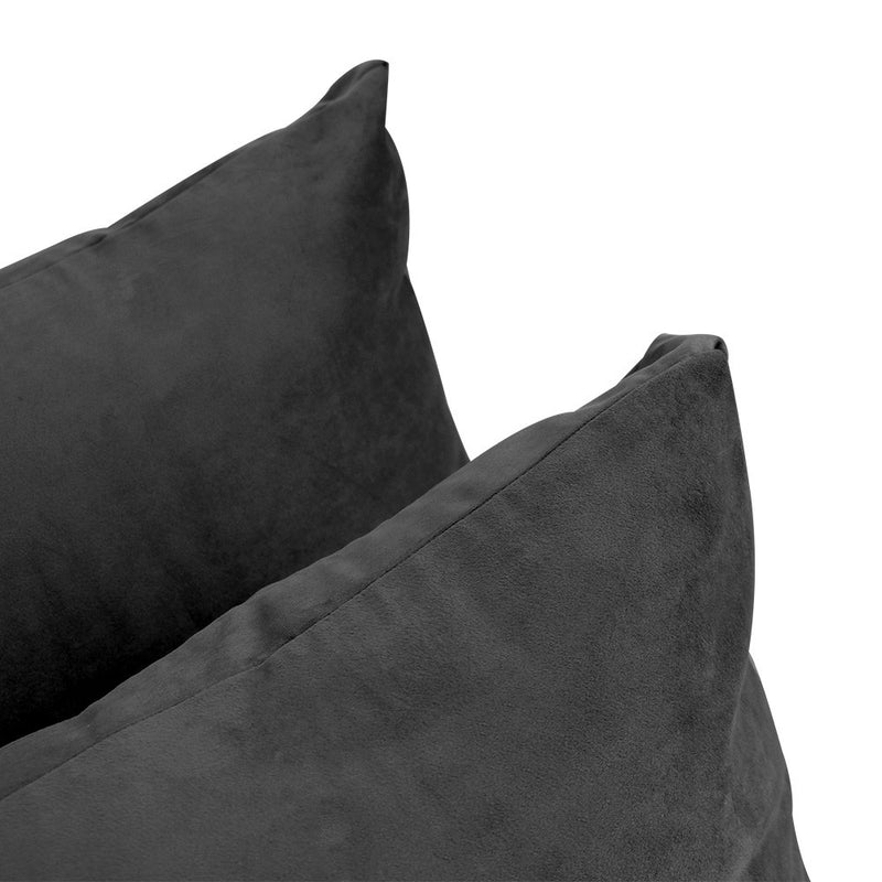 STYLE V1 Twin Velvet Knife Edge Indoor Daybed Bolster Pillow |COVER ONLY| AD350