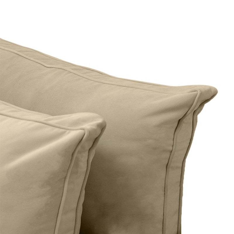 STYLE V1 Twin Velvet Pipe Trim Indoor Daybed Cushion Bolster |COVER ONLY|AD304