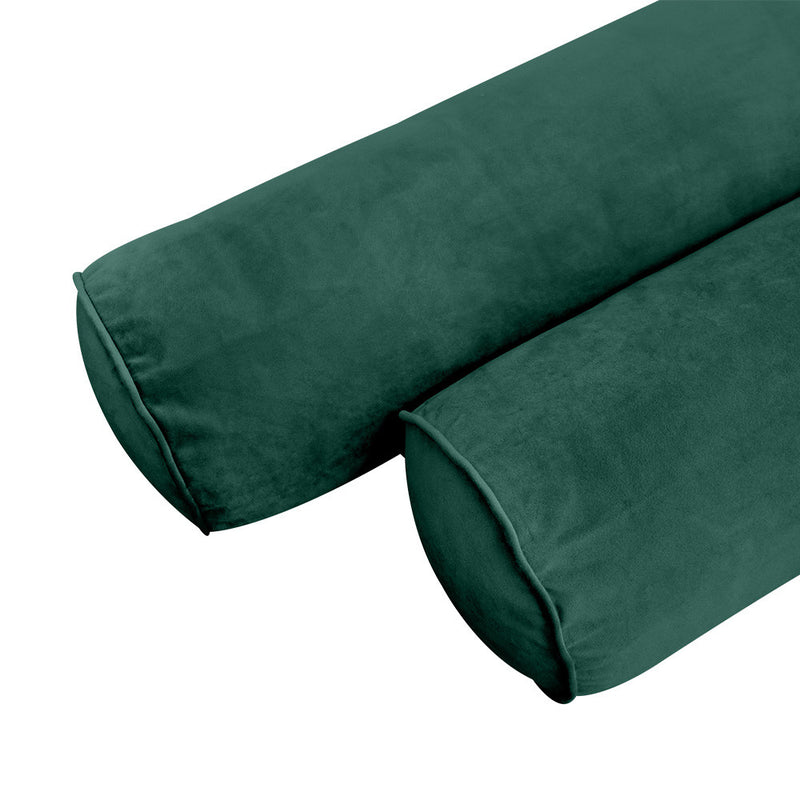 STYLE V1 Twin Velvet Pipe Trim Indoor Daybed Cushion Bolster |COVER ONLY|AD317