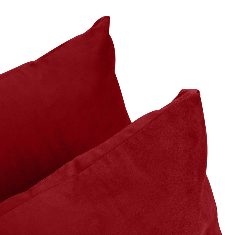 STYLE V1 Full Velvet Knife Edge Indoor Daybed Bolster Pillow |COVER ONLY| AD369