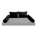 STYLE V1 Full Velvet Pipe Trim Indoor Daybed Cushion Bolster |COVER ONLY|AD374