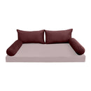 STYLE V2 Full Velvet Knife Edge Indoor Daybed Bolster Pillow |COVER ONLY| AD368