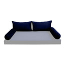 STYLE V2 Full Velvet Knife Edge Indoor Daybed Bolster Pillow |COVER ONLY| AD373