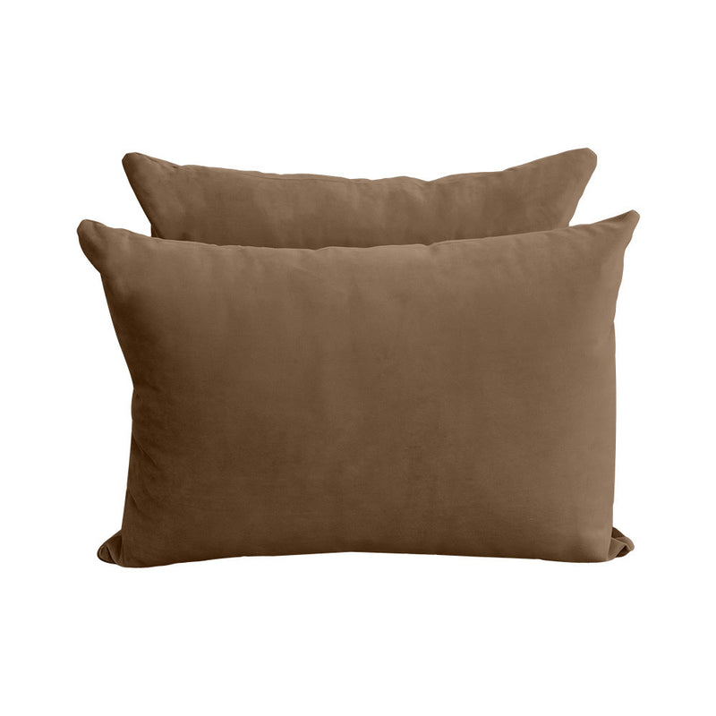 STYLE V4 Full Velvet Knife Edge Indoor Daybed Bolster Pillow |COVER ONLY| AD308