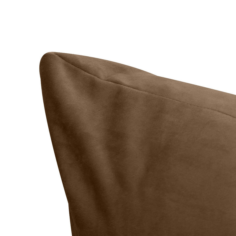 STYLE V4 Full Velvet Knife Edge Indoor Daybed Bolster Pillow |COVER ONLY| AD308