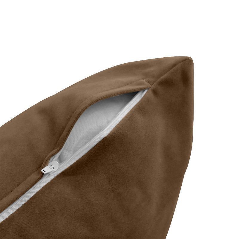 STYLE V4 Full Velvet Knife Edge Indoor Daybed Bolster Pillow |COVER ONLY| AD308