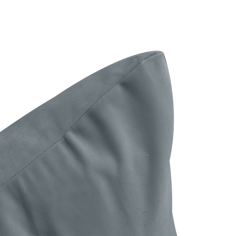 STYLE V4 Full Velvet Knife Edge Indoor Daybed Bolster Pillow |COVER ONLY| AD347