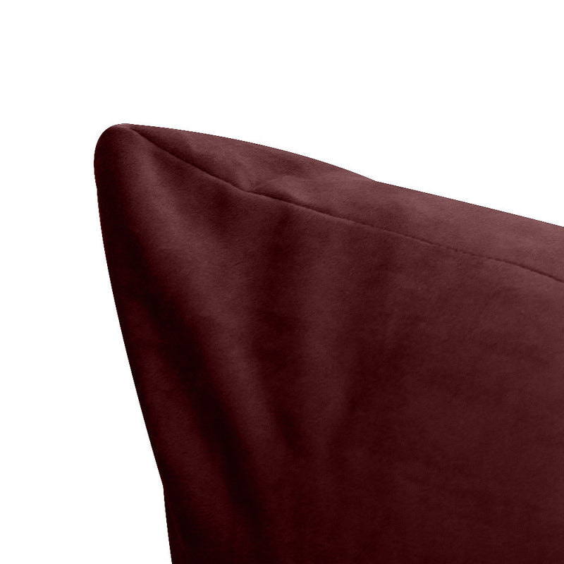 STYLE V4 Full Velvet Knife Edge Indoor Daybed Bolster Pillow |COVER ONLY| AD368