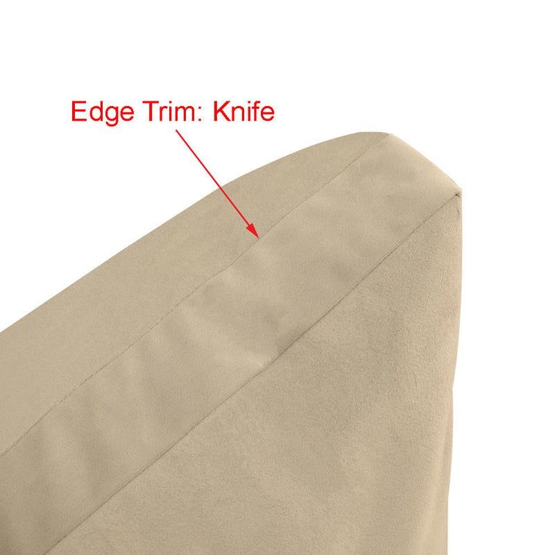 STYLE V4 Full Velvet Knife Edge Indoor Daybed Bolster Pillow |COVER ONLY| AD368