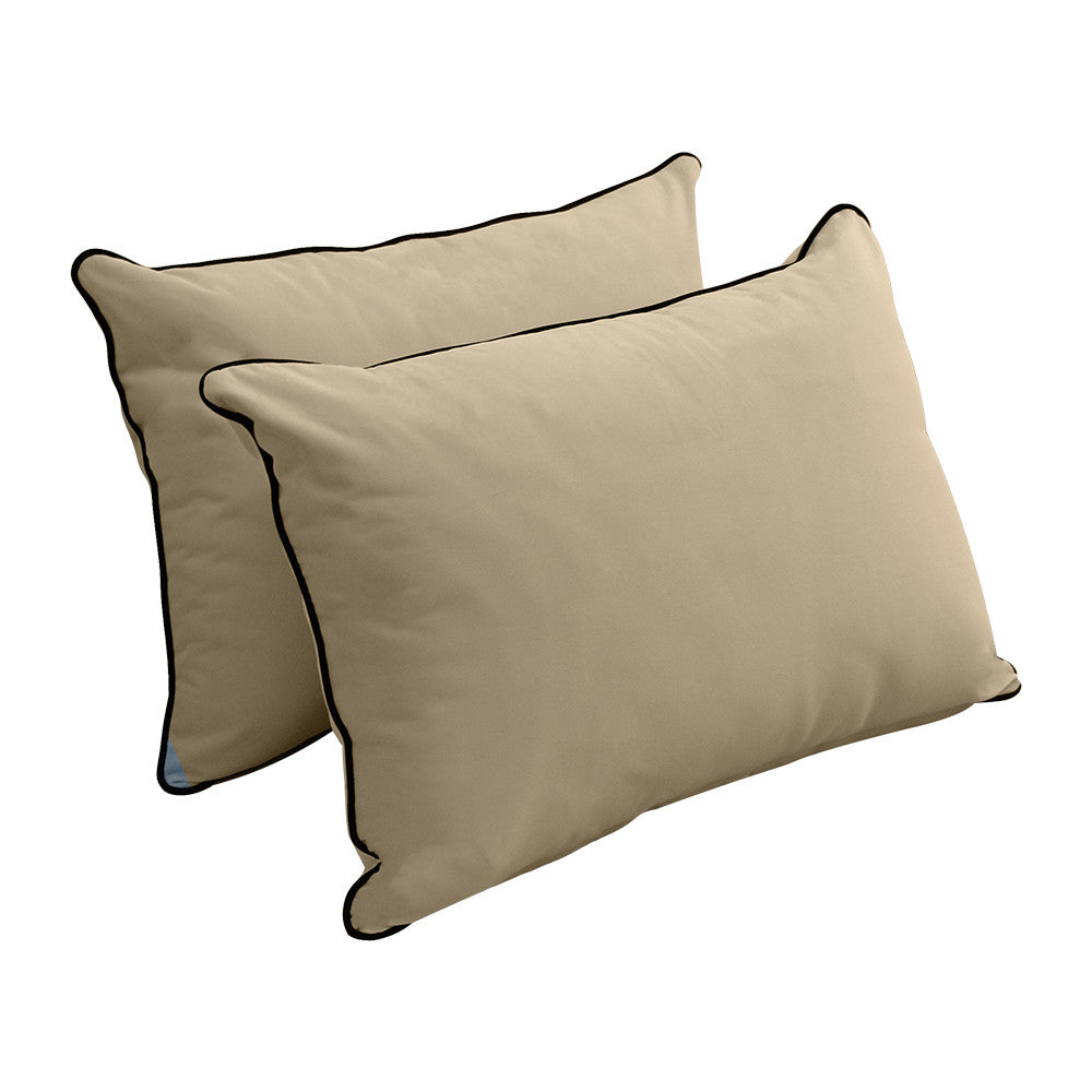 STYLE V4 Full Velvet Contrast Pipe Indoor Daybed Bolster Pillow |COVER ONLY|AD304