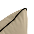 STYLE V4 Full Velvet Contrast Pipe Indoor Daybed Bolster Pillow |COVER ONLY|AD304