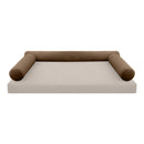 STYLE V6 Full Velvet Knife Edge Indoor Daybed Bolster Pillow |COVER ONLY| AD308