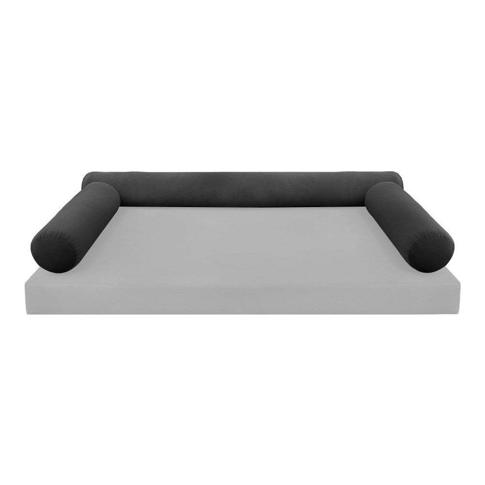 STYLE V6 TwinXL Velvet Knife Edge Indoor Daybed Bolster Pillow|COVER ONLY| AD350