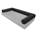 STYLE V6 TwinXL Velvet Contrast Pipe Indoor Daybed Bolster Pillow|CoverOnly|AD350