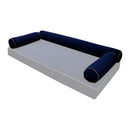 STYLE V6 Full Velvet Contrast Pipe Indoor Daybed Bolster Pillow |COVER ONLY|AD373