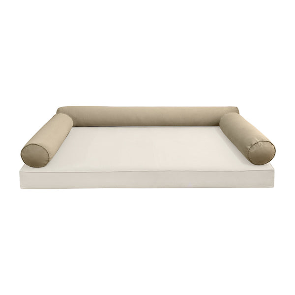 STYLE V6 TwinXL Velvet Pipe Trim Indoor Daybed Cushion Bolster |COVER ONLY| AD304