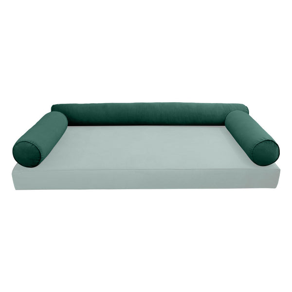 STYLE V6 TwinXL Velvet Pipe Trim Indoor Daybed Cushion Bolster |COVER ONLY| AD317