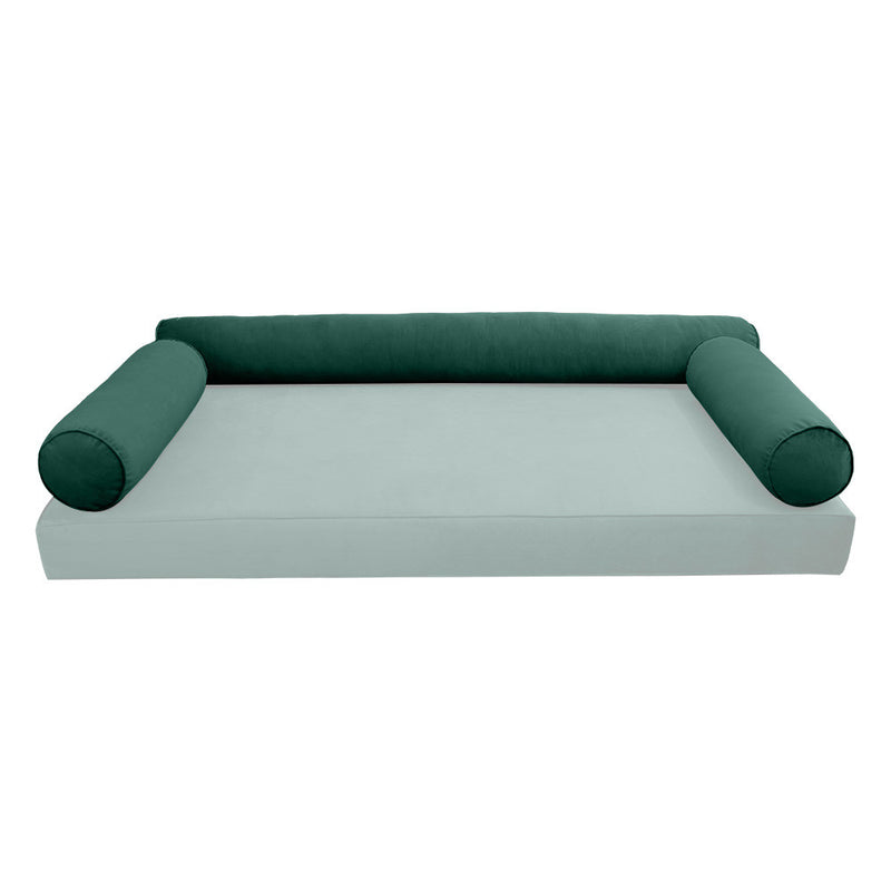 STYLE V6 TwinXL Velvet Pipe Trim Indoor Daybed Cushion Bolster |COVER ONLY| AD317