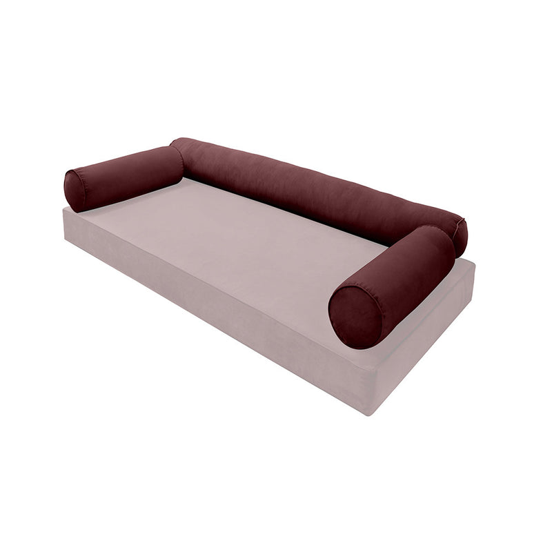 STYLE V6 Full Velvet Pipe Trim Indoor Daybed Cushion Bolster |COVER ONLY| AD368
