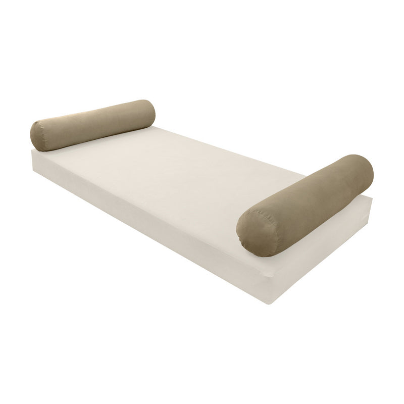 STYLE V5 Full Velvet Knife Edge Indoor Daybed Bolster Pillow |COVER ONLY| AD304