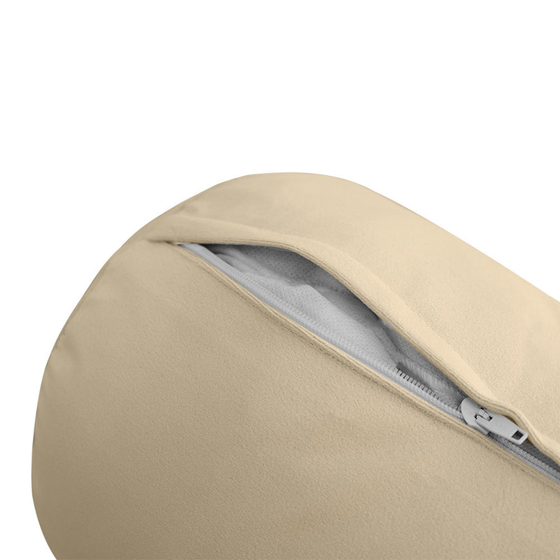 STYLE V5 Full Velvet Knife Edge Indoor Daybed Bolster Pillow |COVER ONLY| AD304