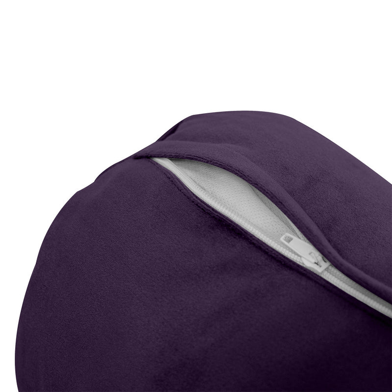 STYLE V5 Full Velvet Knife Edge Indoor Daybed Bolster Pillow |COVER ONLY| AD339