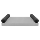 STYLE V5 Full Velvet Knife Edge Indoor Daybed Bolster Pillow |COVER ONLY| AD350