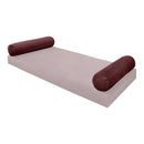 STYLE V5 Full Velvet Knife Edge Indoor Daybed Bolster Pillow |COVER ONLY| AD368