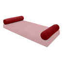 STYLE V5 Full Velvet Knife Edge Indoor Daybed Bolster Pillow |COVER ONLY| AD369