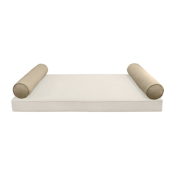 STYLE V5 Full Velvet Pipe Trim Indoor Daybed Cushion Bolster |COVER ONLY| AD304