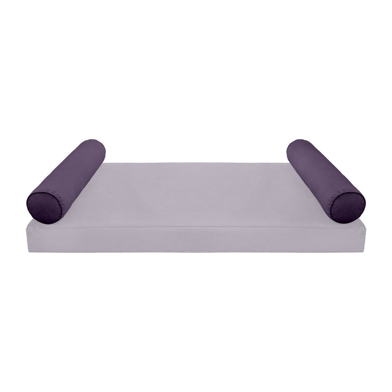 STYLE V5 Twin Velvet Pipe Trim Indoor Daybed Cushion Bolster |COVER ONLY| AD339