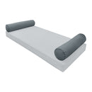 STYLE V5 Full Velvet Pipe Trim Indoor Daybed Cushion Bolster |COVER ONLY| AD347